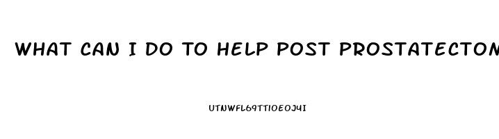 What Can I Do To Help Post Prostatectomy Impotence