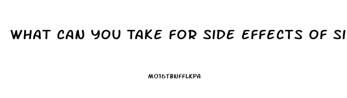 What Can You Take For Side Effects Of Sildenafil