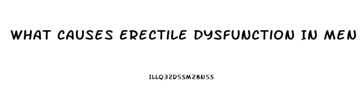 What Causes Erectile Dysfunction In Men