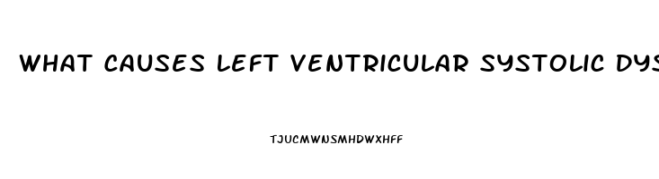 What Causes Left Ventricular Systolic Dysfunction
