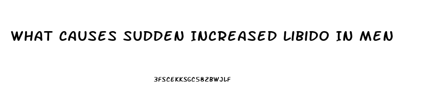 What Causes Sudden Increased Libido In Men