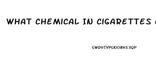 What Chemical In Cigarettes Causes Impotence