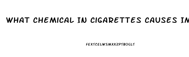 What Chemical In Cigarettes Causes Impotence