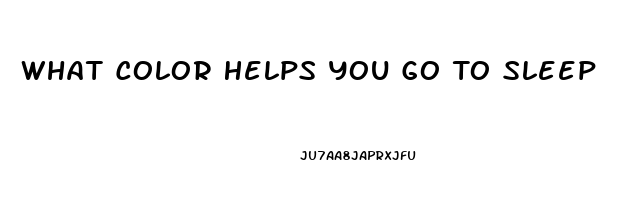 What Color Helps You Go To Sleep