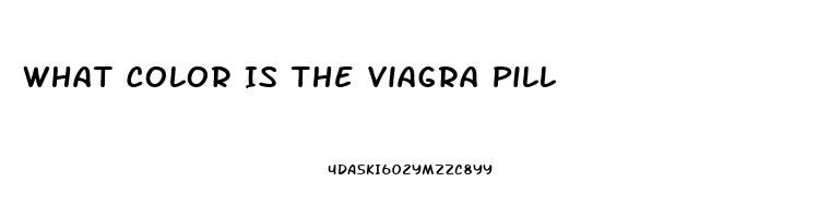 What Color Is The Viagra Pill