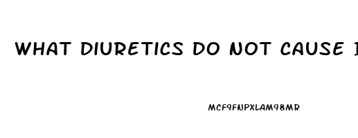 What Diuretics Do Not Cause Impotence