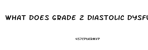 What Does Grade 2 Diastolic Dysfunction Mean