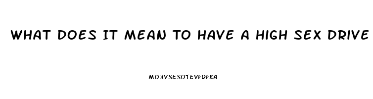 What Does It Mean To Have A High Sex Drive