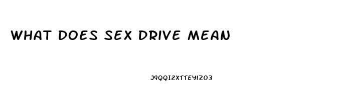 What Does Sex Drive Mean