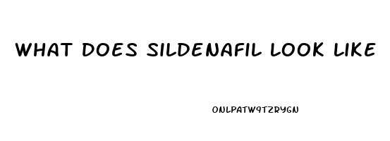 What Does Sildenafil Look Like