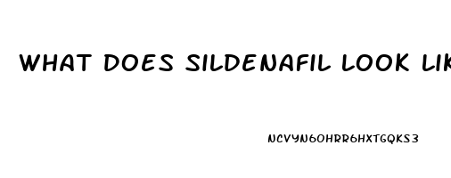 What Does Sildenafil Look Like