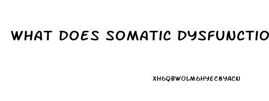 What Does Somatic Dysfunction Mean