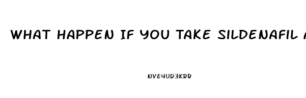 What Happen If You Take Sildenafil And Trimix Injection