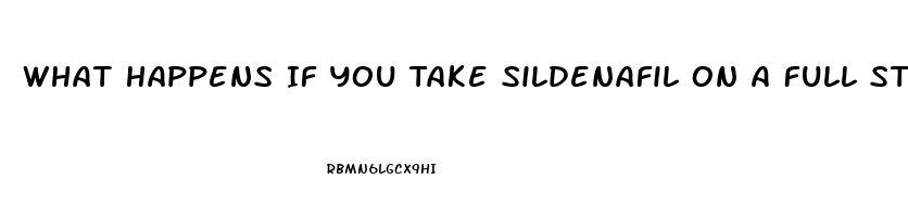 What Happens If You Take Sildenafil On A Full Stomach