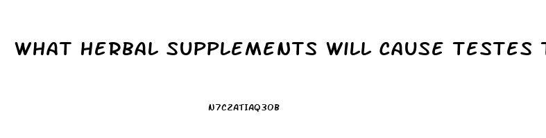 What Herbal Supplements Will Cause Testes To Shrink And Cause Male Impotence