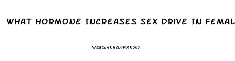 What Hormone Increases Sex Drive In Females