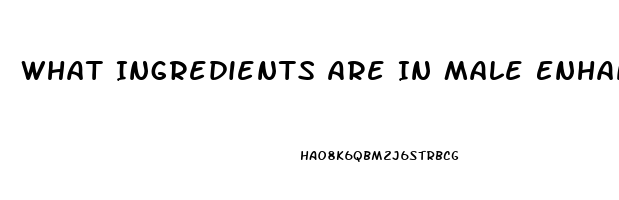 What Ingredients Are In Male Enhancement Pills