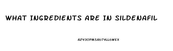 What Ingredients Are In Sildenafil