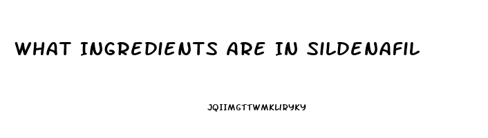 What Ingredients Are In Sildenafil