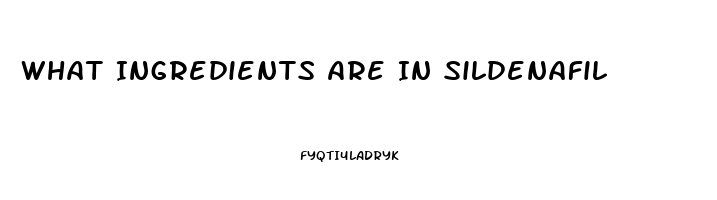What Ingredients Are In Sildenafil