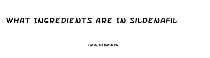 What Ingredients Are In Sildenafil