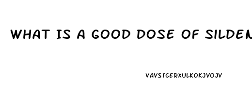 What Is A Good Dose Of Sildenafil