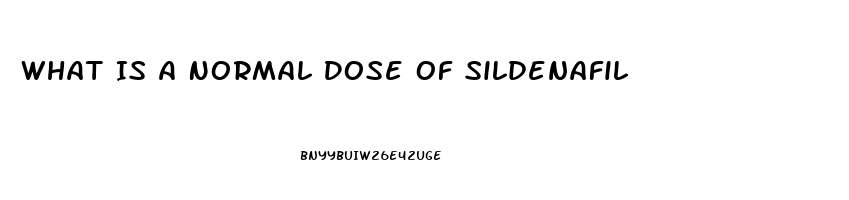What Is A Normal Dose Of Sildenafil