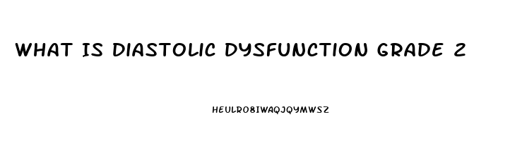 What Is Diastolic Dysfunction Grade 2