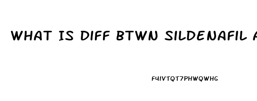 What Is Diff Btwn Sildenafil And Sildenafil Citrate