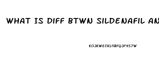 What Is Diff Btwn Sildenafil And Sildenafil Citrate