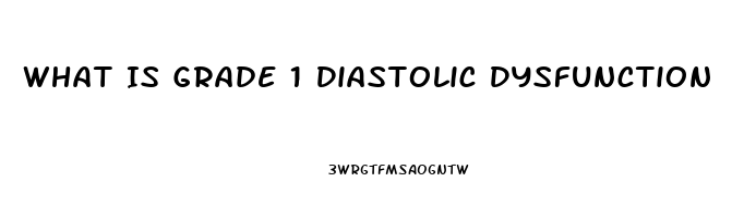What Is Grade 1 Diastolic Dysfunction