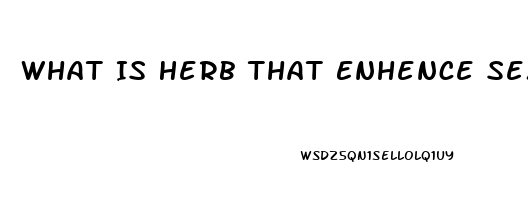 What Is Herb That Enhence Sex Drive Called