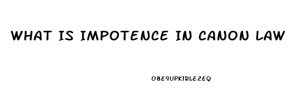 What Is Impotence In Canon Law