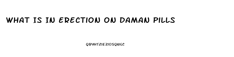 What Is In Erection On Daman Pills