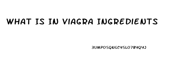 What Is In Viagra Ingredients