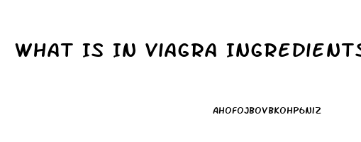 What Is In Viagra Ingredients