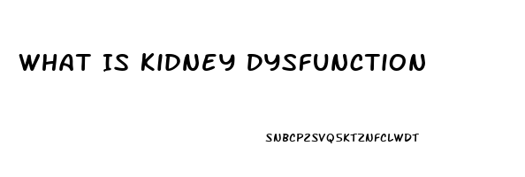 What Is Kidney Dysfunction