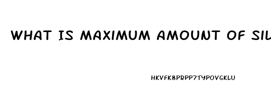What Is Maximum Amount Of Sildenafil