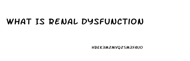 What Is Renal Dysfunction