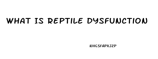 What Is Reptile Dysfunction