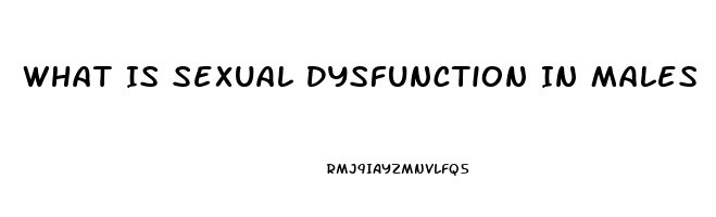 What Is Sexual Dysfunction In Males