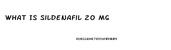 What Is Sildenafil 20 Mg