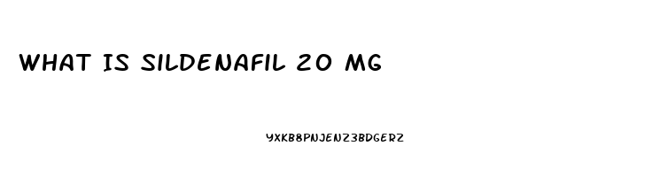 What Is Sildenafil 20 Mg