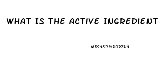 What Is The Active Ingredient In Viagra And Cialis