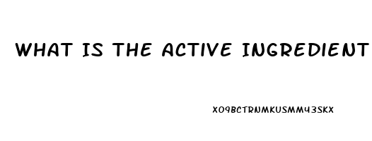 What Is The Active Ingredient In Viagra And Cialis