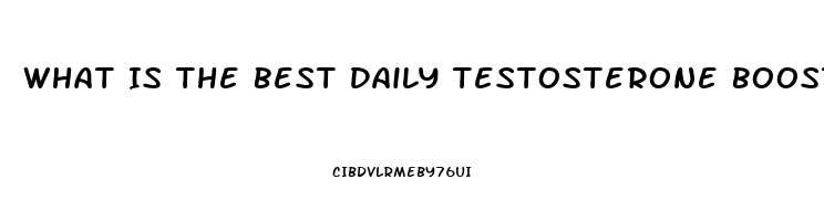 What Is The Best Daily Testosterone Booster