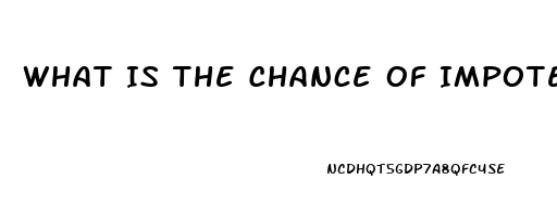 What Is The Chance Of Impotence After Prostate Surgery