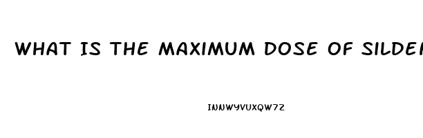 What Is The Maximum Dose Of Sildenafil