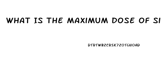 What Is The Maximum Dose Of Sildenafil That Should Be Taken