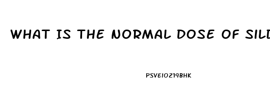 What Is The Normal Dose Of Sildenafil